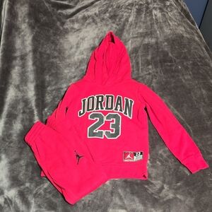 Jordan Bright Red Hoodie and Joggers Set
